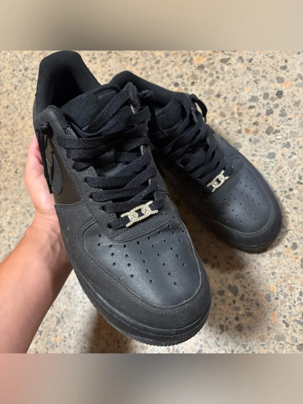 Nike Air Force 1 (TecTuff Abrasion, Oil, Stain, Resistant Finish) (10) Black